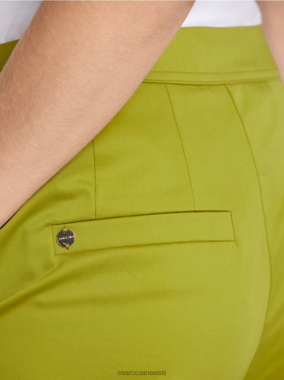 Marc Cain Riietus chino stiilis püksid J8DT634 sügav oliiviroheline