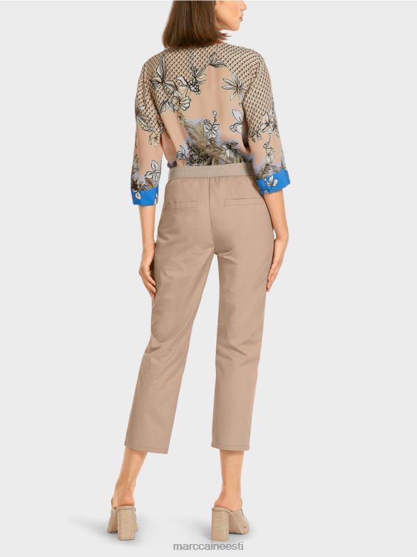 Marc Cain Riietus elastse vöökohaga püksid J8DT687 pehme taupe