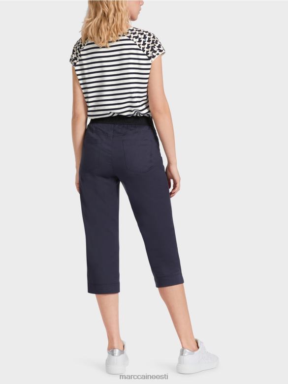 Marc Cain Riietus elastse vöökohaga suvepüksid J8DT596 kesköösinine