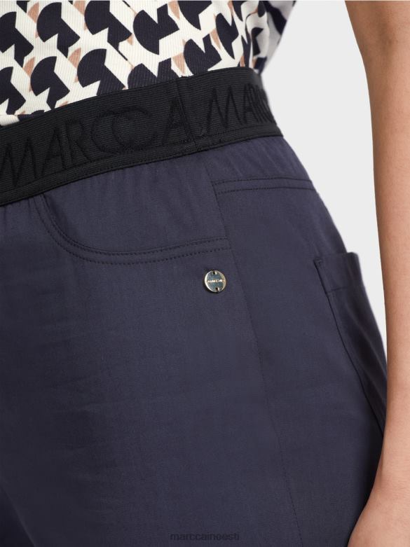 Marc Cain Riietus elastse vöökohaga suvepüksid J8DT596 kesköösinine