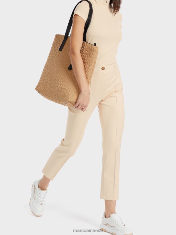 Marc Cain Riietus elegantsed jersey püksid sydney J8DT593 tume kreem