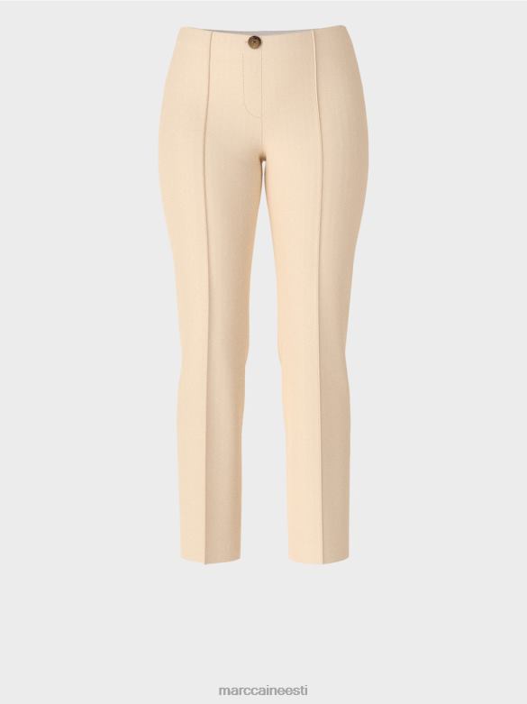 Marc Cain Riietus elegantsed jersey püksid sydney J8DT593 tume kreem