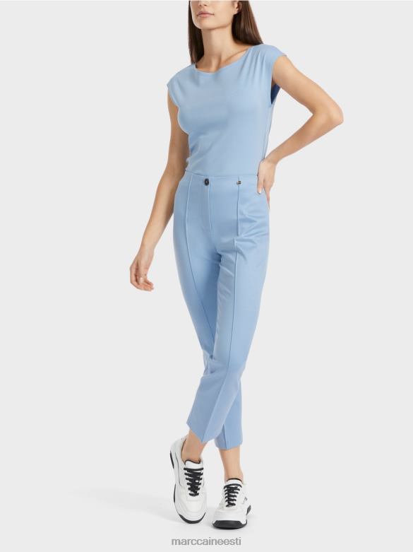 Marc Cain Riietus elegantsed jersey püksid sydney J8DT594 tume suvetaevas