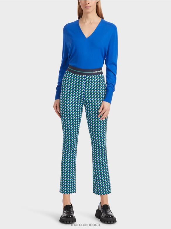 Marc Cain Riietus fengyi kitsad sirge säärega püksid J8DT542 emailiga