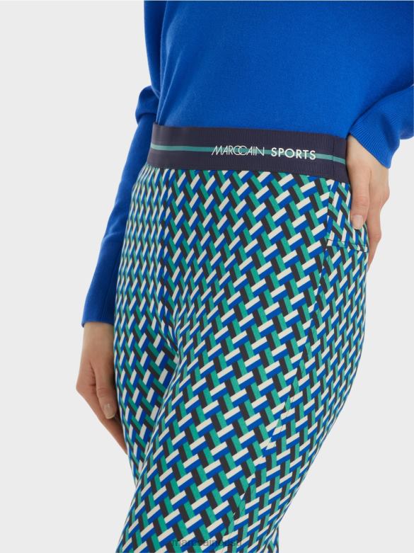 Marc Cain Riietus fengyi kitsad sirge säärega püksid J8DT542 emailiga