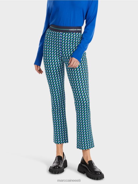 Marc Cain Riietus fengyi kitsad sirge säärega püksid J8DT542 emailiga