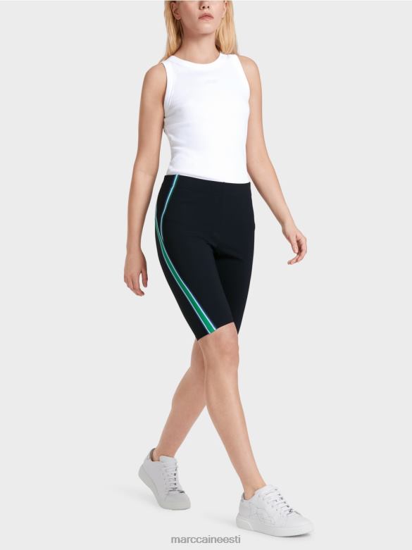 Marc Cain Riietus figuuri kallistavad nööriga paelaga lühikesed püksid J8DT604 kesköösinine