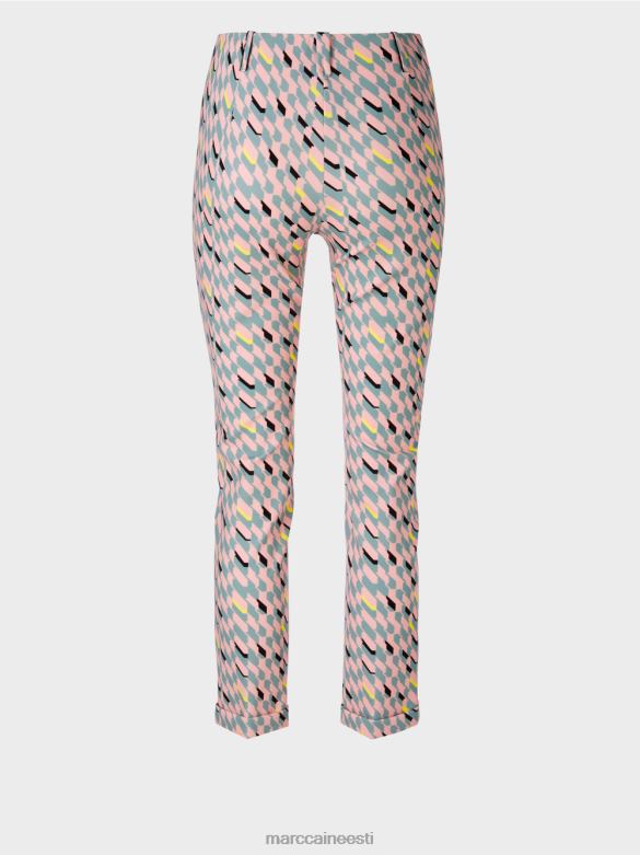 Marc Cain Riietus graafilise disainiga püksid sydney J8DT589 tume taevasinine