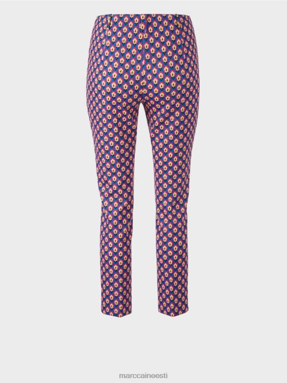 Marc Cain Riietus graafilise mustriga sydney püksid J8DT569 pop roosa