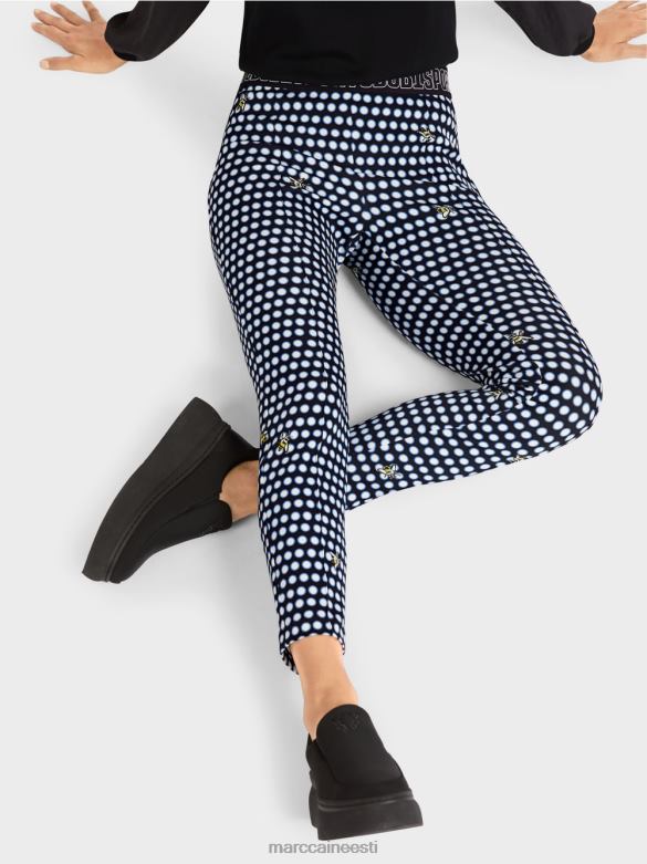 Marc Cain Riietus õhukesed õmmeldud pressitud kortsudega püksid J8DT715 must