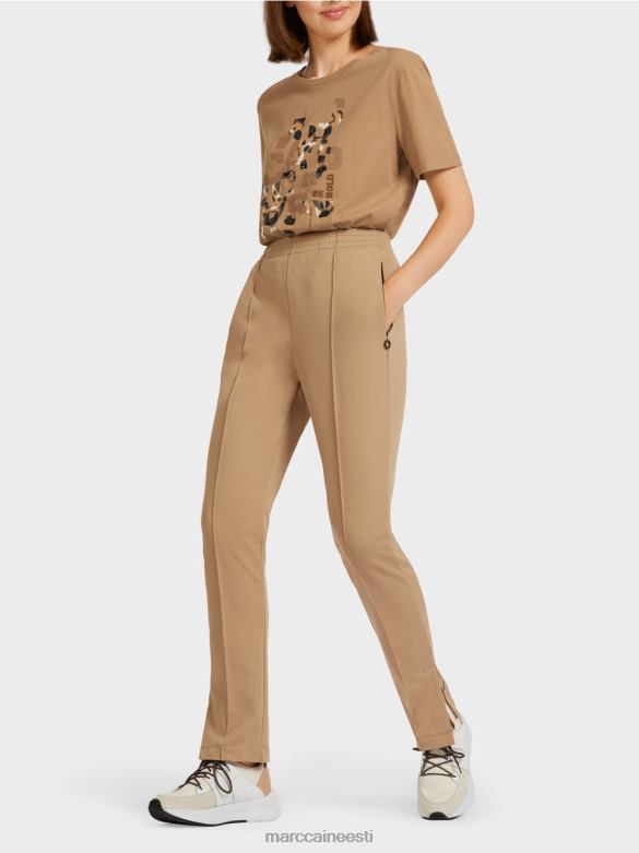 Marc Cain Riietus küljelõhikutega püksid J8DT710 kerge kohv