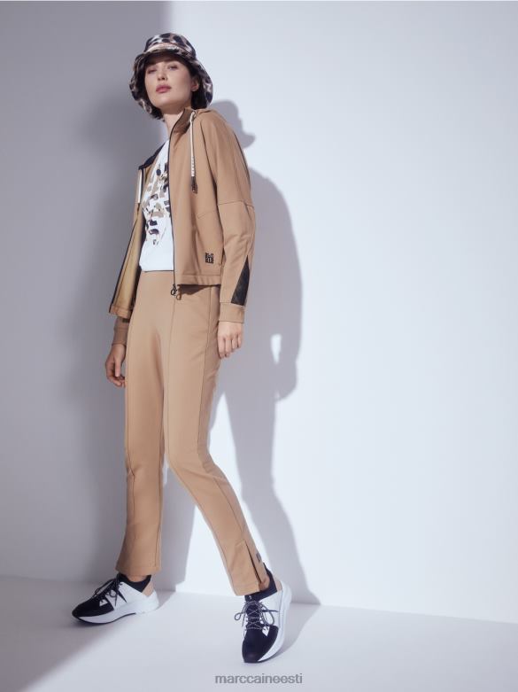 Marc Cain Riietus küljelõhikutega püksid J8DT710 kerge kohv