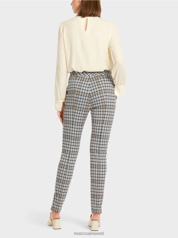 Marc Cain Riietus küljetoruga kontrollitud püksid J8DT735 atmosfääri sinine