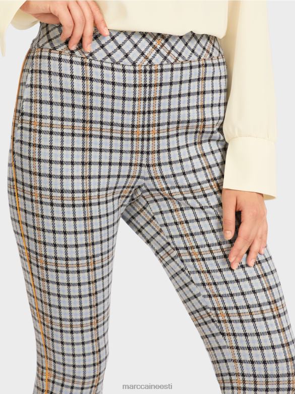 Marc Cain Riietus küljetoruga kontrollitud püksid J8DT735 atmosfääri sinine