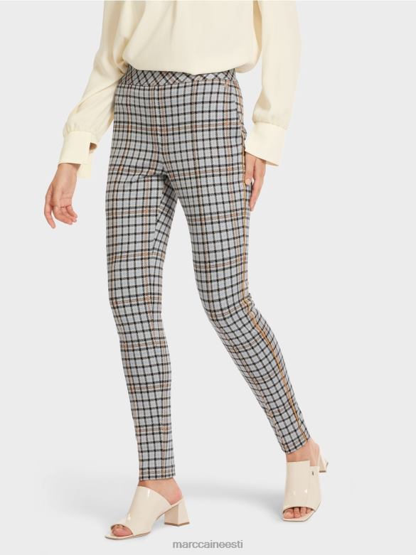 Marc Cain Riietus küljetoruga kontrollitud püksid J8DT735 atmosfääri sinine