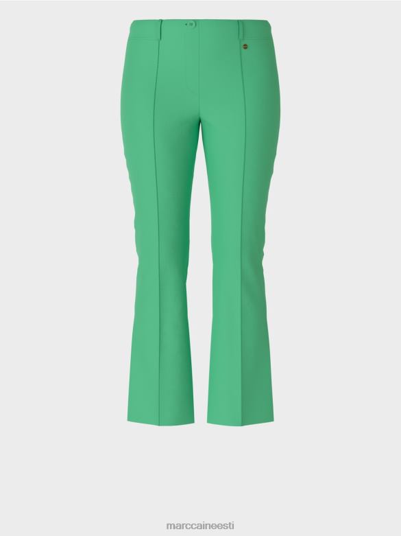 Marc Cain Riietus klassikalised pressitud kortsudega püksid J8DT701 särav jade
