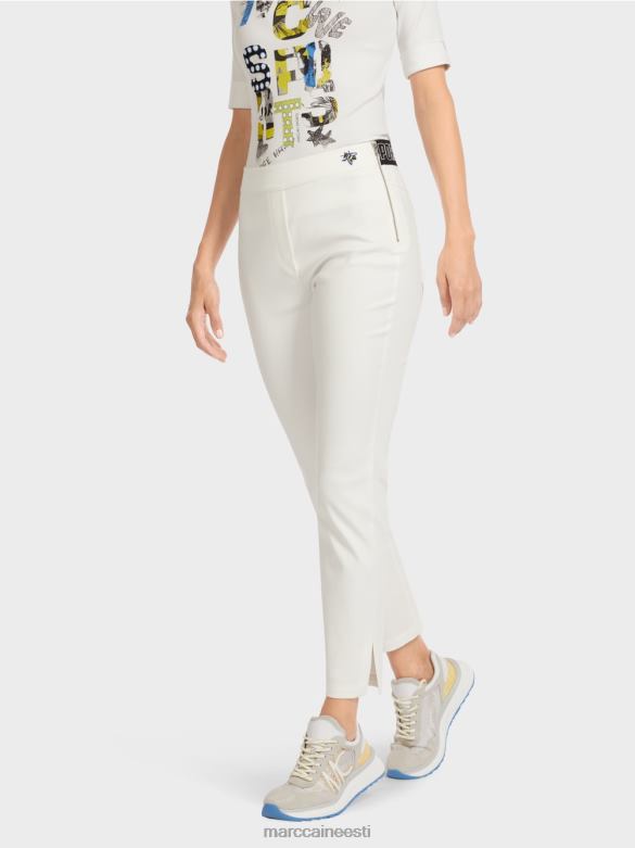 Marc Cain Riietus \"koos ümber mõtlema\" laia säärega püksid J8DT717 määrdunudvalge