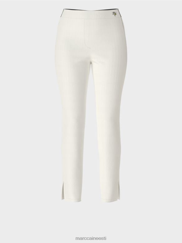 Marc Cain Riietus \"koos ümber mõtlema\" laia säärega püksid J8DT717 määrdunudvalge