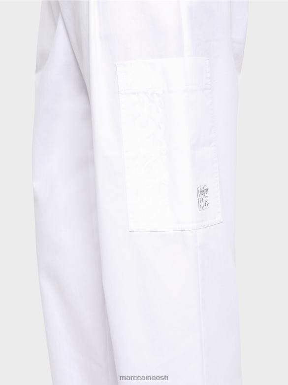 Marc Cain Riietus \"koos ümber mõtlema\" plisseeritud püksid J8DT600 valge