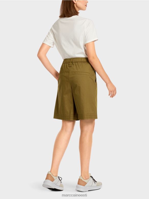 Marc Cain Riietus \"koos uuesti mõtlema\" lühikesed püksid J8DT707 kollane oliiv