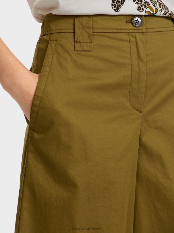 Marc Cain Riietus \"koos uuesti mõtlema\" lühikesed püksid J8DT707 kollane oliiv