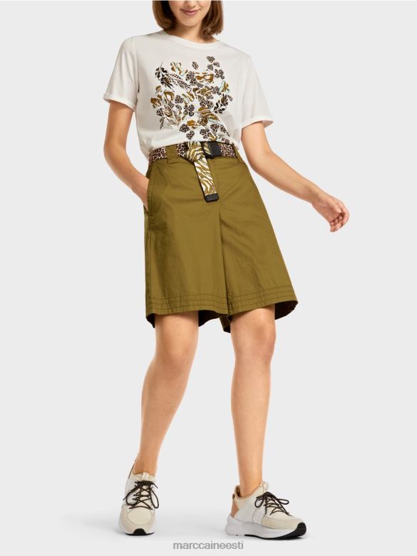 Marc Cain Riietus \"koos uuesti mõtlema\" lühikesed püksid J8DT707 kollane oliiv