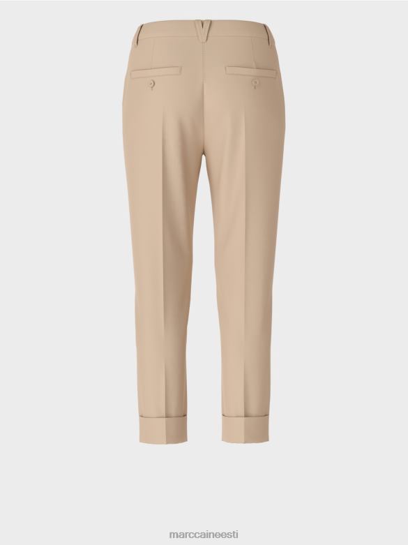 Marc Cain Riietus kortsu ja mansetiga franca püksid J8DT664 sügav liiv