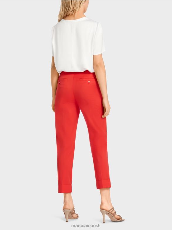 Marc Cain Riietus kortsu ja mansetiga franca püksid J8DT677 tulipunane