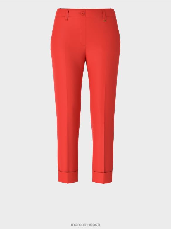 Marc Cain Riietus kortsu ja mansetiga franca püksid J8DT677 tulipunane