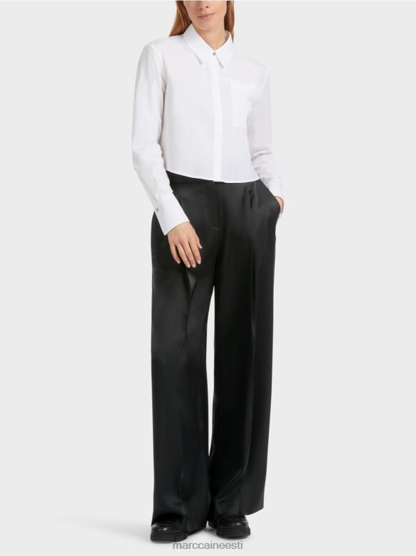 Marc Cain Riietus laia säärega plisseeritud wichita püksid J8DT526 must