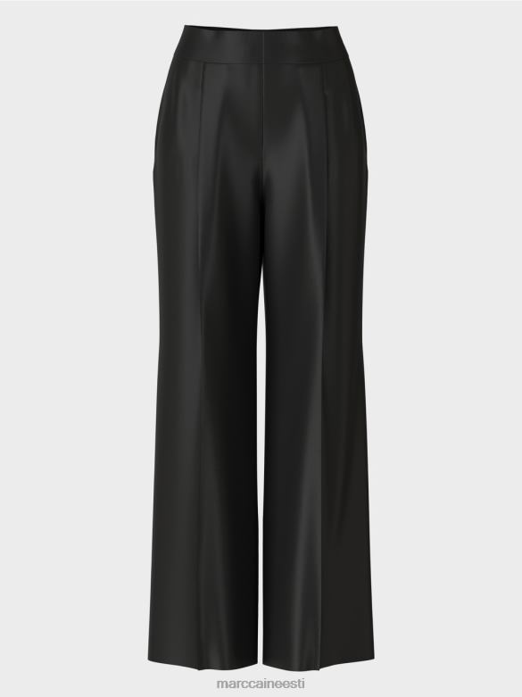 Marc Cain Riietus laia säärega plisseeritud wichita püksid J8DT526 must