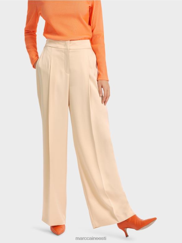 Marc Cain Riietus laia säärega plisseeritud wichita püksid J8DT557 tume kreem