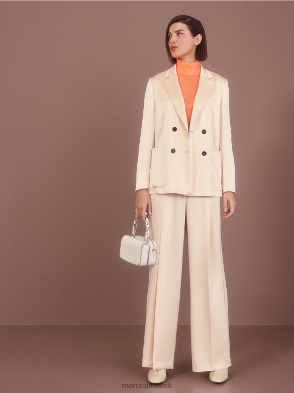 Marc Cain Riietus laia säärega plisseeritud wichita püksid J8DT557 tume kreem