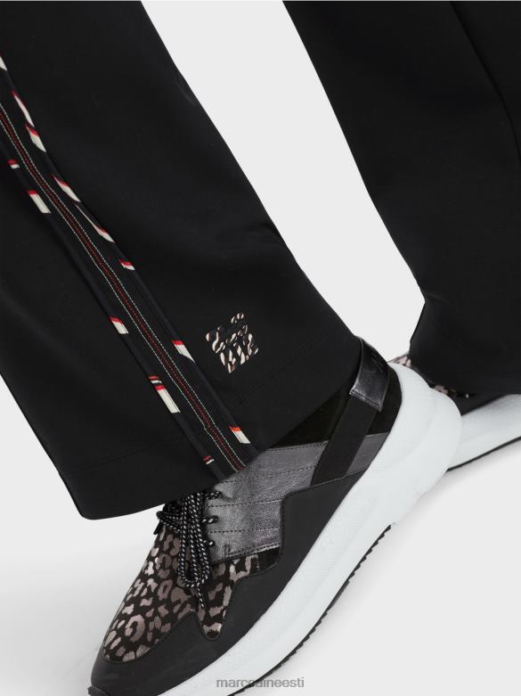 Marc Cain Riietus laiad jersey sörkimisstiilis welby püksid J8DT535 must