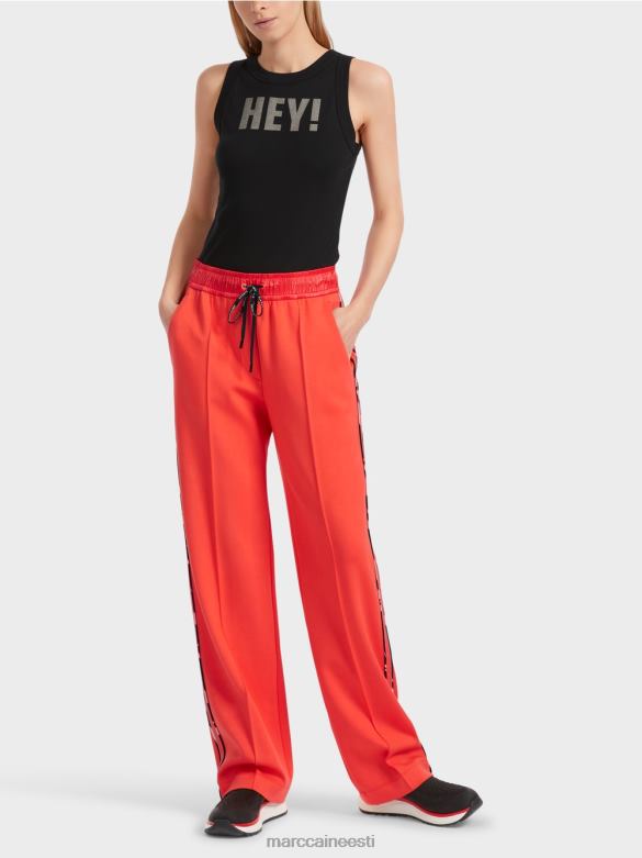 Marc Cain Riietus laiad jersey sörkimisstiilis welby püksid J8DT536 campari