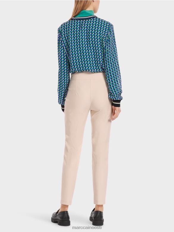 Marc Cain Riietus lihvitud püksid külje lukuga J8DT522 mandliõis