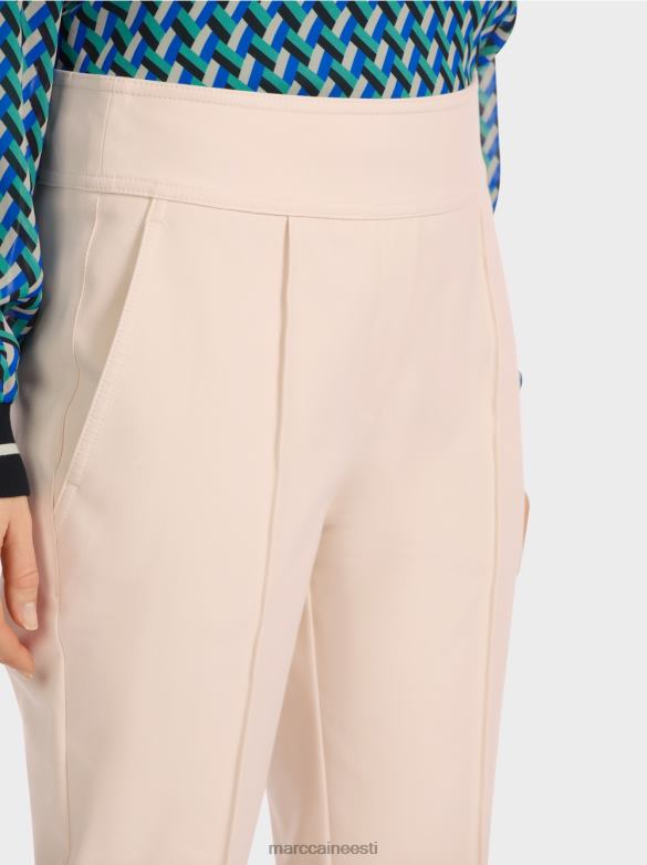 Marc Cain Riietus lihvitud püksid külje lukuga J8DT522 mandliõis