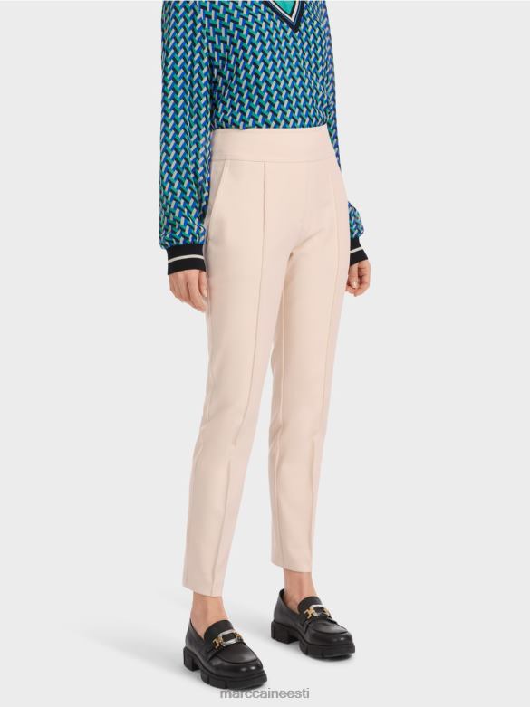 Marc Cain Riietus lihvitud püksid külje lukuga J8DT522 mandliõis