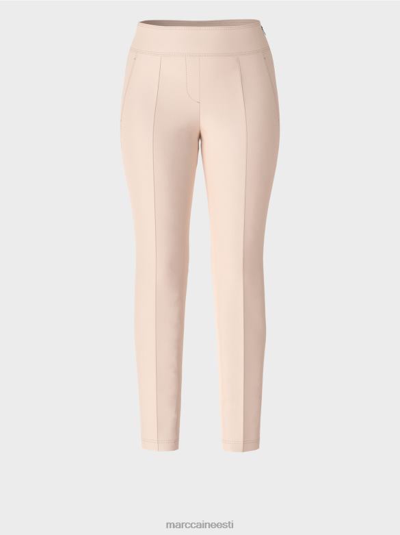 Marc Cain Riietus lihvitud püksid külje lukuga J8DT522 mandliõis