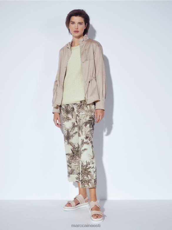 Marc Cain Riietus lillelise trükiga püksid J8DT686 pehme hingeõhk