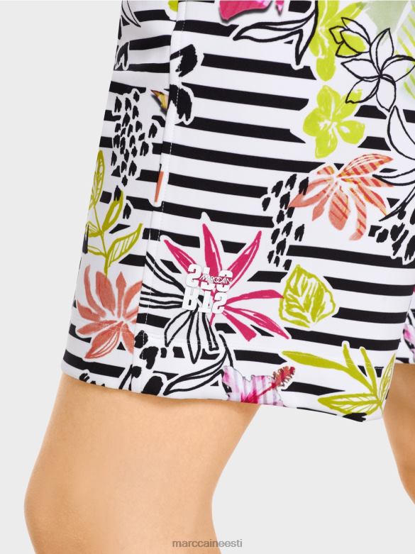Marc Cain Riietus lillemustriga lühikesed püksid J8DT624 kerge limeaad