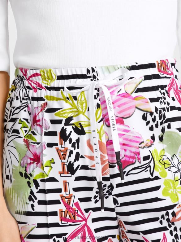 Marc Cain Riietus lillemustriga lühikesed püksid J8DT624 kerge limeaad