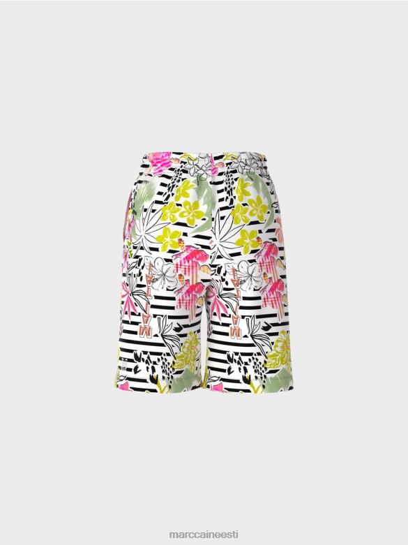 Marc Cain Riietus lillemustriga lühikesed püksid J8DT624 kerge limeaad