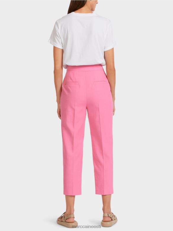 Marc Cain Riietus linase välimusega püksid J8DT700 särav roosa