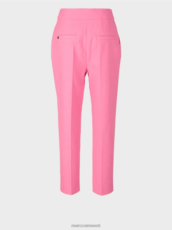 Marc Cain Riietus linase välimusega püksid J8DT700 särav roosa