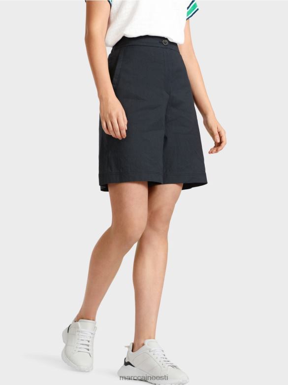 Marc Cain Riietus naiselikud veniva vöökohaga lühikesed püksid J8DT603 kesköösinine