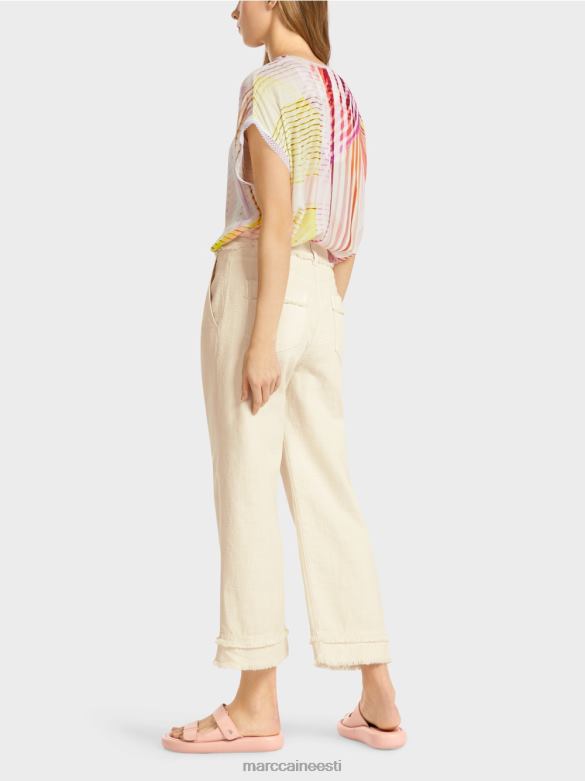 Marc Cain Riietus narmastega linase välimusega püksid J8DT617 pehme linane