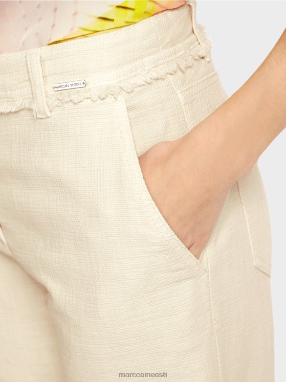 Marc Cain Riietus narmastega linase välimusega püksid J8DT617 pehme linane