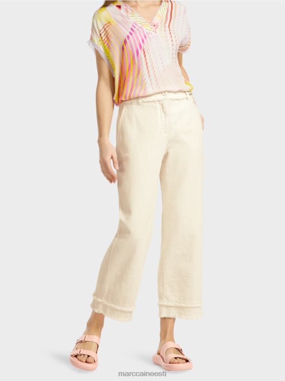Marc Cain Riietus narmastega linase välimusega püksid J8DT617 pehme linane