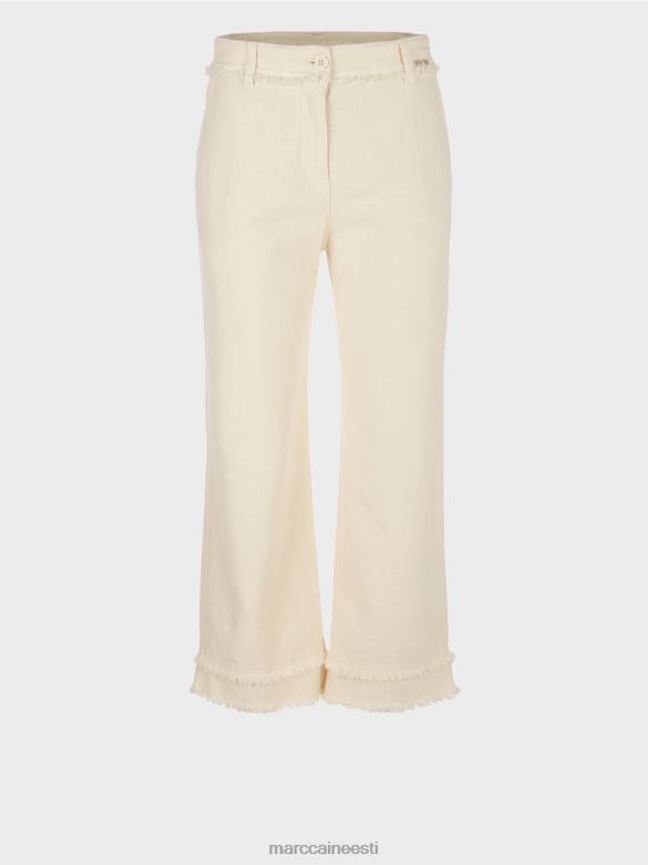 Marc Cain Riietus narmastega linase välimusega püksid J8DT617 pehme linane
